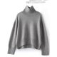 thumbnail image 3 of Suéter de cachemira 100% pura para mujer, suéter de cuello alto grueso, suéter de punto suelto, nuevo otoño e invierno, 3 of 5
