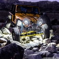 thumbnail image 3 of Universal 7" Round H4 45W LED Headlight Sealed Beam 2 pc Set [Plug & Play] [HALO Turn Signal & DRL] [H4 to H13 Adapter] - For Jeep, Harley Davidson Motorcycles, Land Cruiser & More - Cold White, 3 of 9