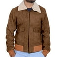 thumbnail image 1 of Classyak Vestes en Cuir à la Mode pour Hommes Style Bomber Col Fourreau, 1 of 2
