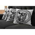 thumbnail image 2 of Ambesonne African Throw Pillow Cover 4 Pack, Tribe Woman Frame, 20", Black and White, 2 of 6