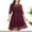Wine, variant on HUPOM Summer Dresses Dresses For Girls Maxi Crew Neck Blouse Lightweight Wine XL