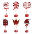 thumbnail image 2 of Billuyoard Señal de tráfico navideña STOP, guía de luz decorativa, Santa al hogar, luces navideñas de madera para ventanas y paredes Kits de decoración para fiestas rectángulo, 2 of 6