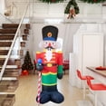 thumbnail image 4 of Cascanueces inflable de Navidad Santa Navidad al aire libre inflable iluminado decoración de patio Navidad modelo inflable Baoblaze Soldado inflable de Santa, 4 of 7