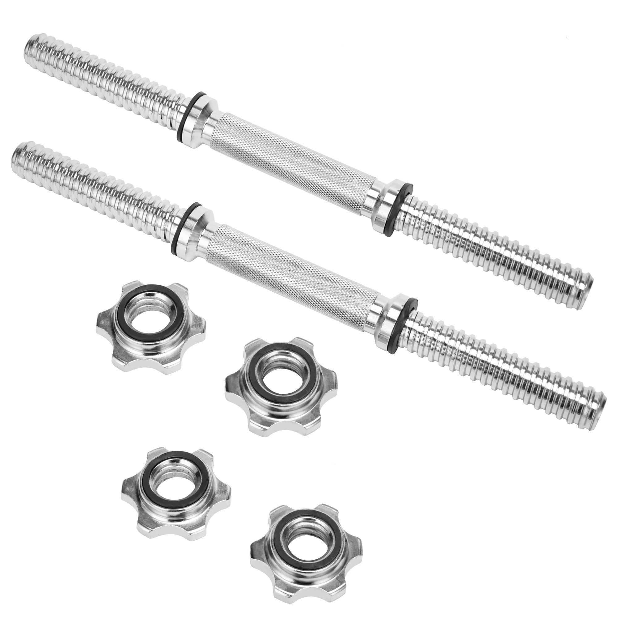 1 Pair Dumbbell Bar, Adjustable Dumbbell Bar Handles Heavy Chrome