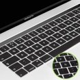 thumbnail image 2 of Cubreteclado Lenfech Español Silicon Macbook Pro 2018 Barra Tactil negro Lenfech CTTRANSMAC18, 2 of 4