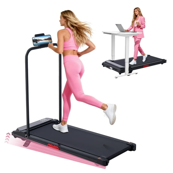 Walking Pad Treadmill with Handle Bar & Incline,3.0HP Compact Portable Treadmills for Home, Electric Walking Pads with Handles,0.6-7.6mph,350lbs