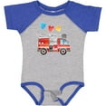 thumbnail image 3 of Inktastic Valentine's Day Fire Truck with Hearts Boys or Girls Baby Bodysuit, 3 of 5