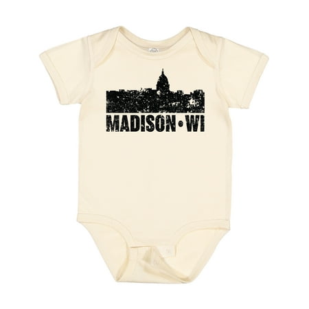 

Inktastic Madison Skyline Grunge Gift Baby Boy or Baby Girl Bodysuit