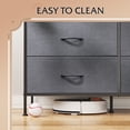 thumbnail image 6 of GALAXHERO 6-Drawer Fabric Dresser, 50-Inch TV Stand Wide Chest of Drawers for Bedroom, Closet, Living Room, Dark Gray, 6 of 8