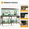 thumbnail image 5 of Condemo 55-90 Gallon Fish Tank Stand with Power Outlets, 2-Tier Aquarium Stand with LED Light Strip & Open Storage Shelves, Heavy Duty Metal Table for Reptile Tank, 1150 LBS Capacity, 5 of 7