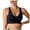 Black, variant on V Neck Bralette with Snaps, Womens Sport V-Neck Padded Bralette for Yoga Gym (Black, M)