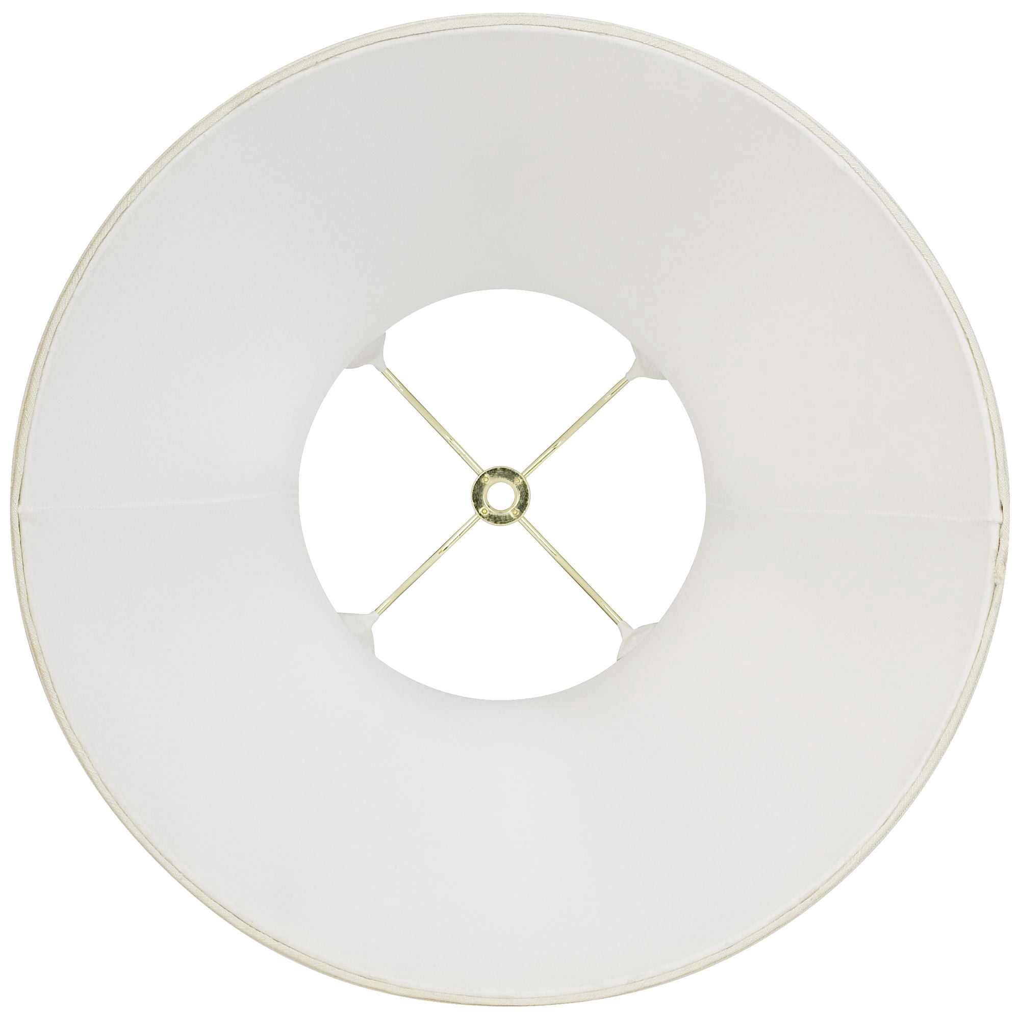 Imperial Shade Creme Medium Bell Lamp Shade 7" Top x 14" Bottom x 11" Slant x 10.5" High (Spider) Replacement with Harp and Finial