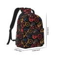 thumbnail image 2 of Rateoe Compass And Mountains In Bicycle Wheels1 Pattern Durable Student Backpack Laptop Bag- Ergonomic Design, Waterproof Twill Fabric - Ideal for School, Travel, and Outdoor Activities, 2 of 6