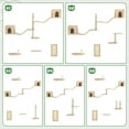 thumbnail image 6 of Coziwow 8PCS Wall Mounted Wood Cat Climber Set, Cat Shelves and Perches Cats Furniture for Multiple Cats, Beige, 6 of 8