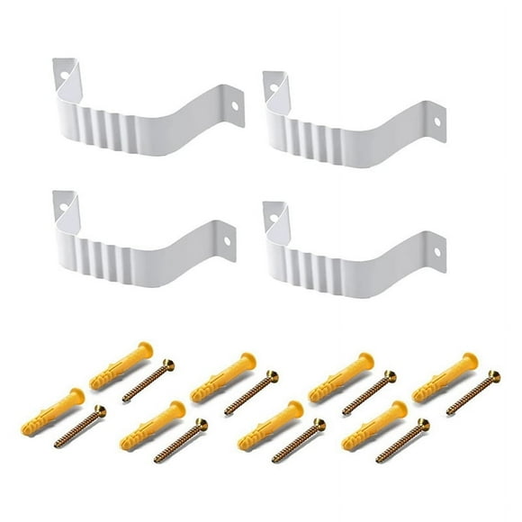 4Pcs Downspout Adapter Gutter Downspout Strap 2X3 Inch Downspout Leader Strap, whiXL7594