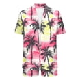 thumbnail image 7 of Antqov Beach Outfits for Women, Fashion Style Tropical Print Short Sleeve Loose Fitting Blouse Shorts Set, Summer Vacation Soft Lightweight Comfy 2 Piece Sets Beachwear, 7 of 7