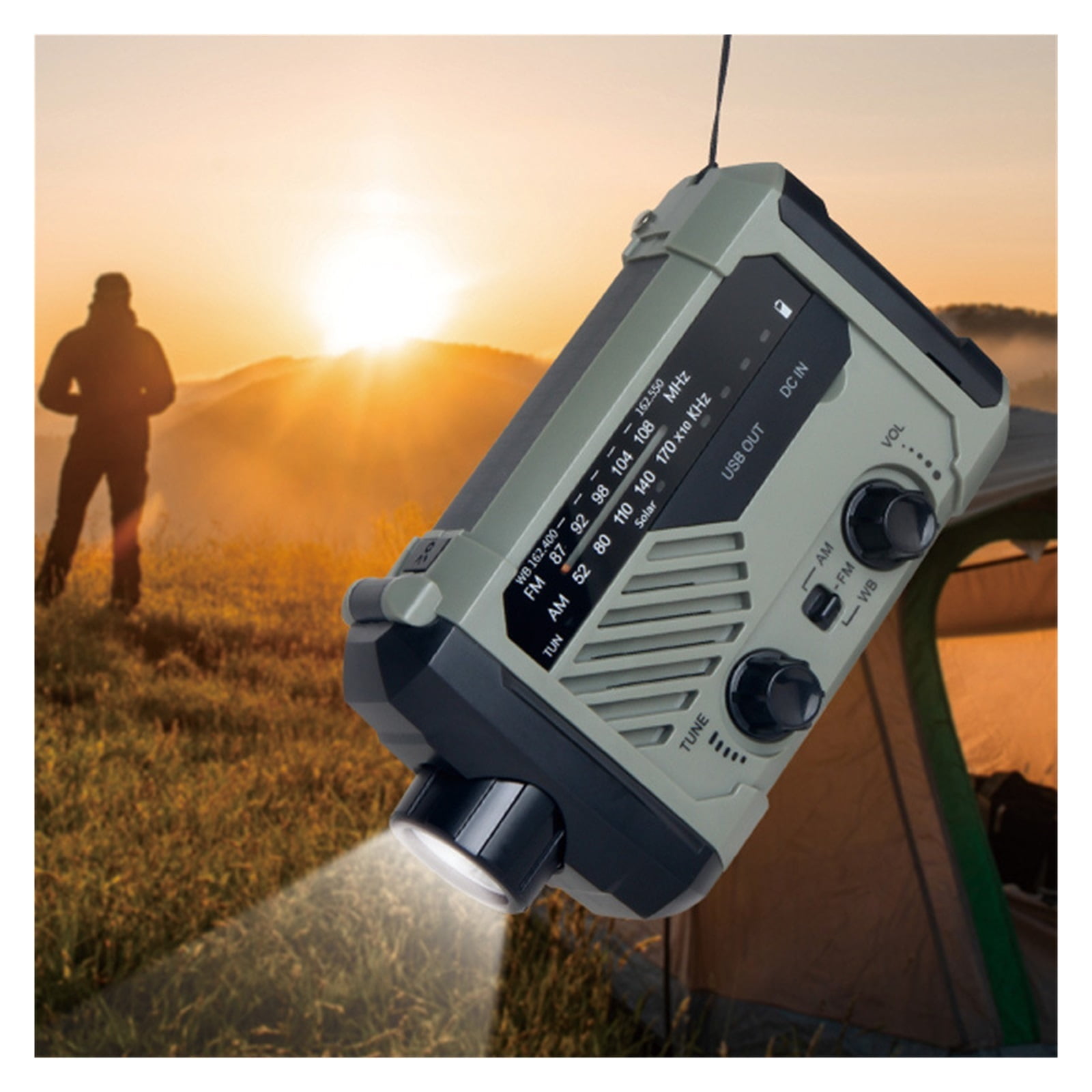 Portable Multi-Function Emergency Solar Radio, Hand Crank Outdoor Charger With Multi-Band Reception, Solar Powered For Disaster Preparedness And Survival Equipment ,Listen Anytime, Anywhere
