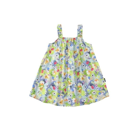 MEZZALL Cute Girls Summer Dresses For Casual Wear Floral Strap Design For Kids 3 8 For Spring Summer. Relaxed Fit Toddler Wear
