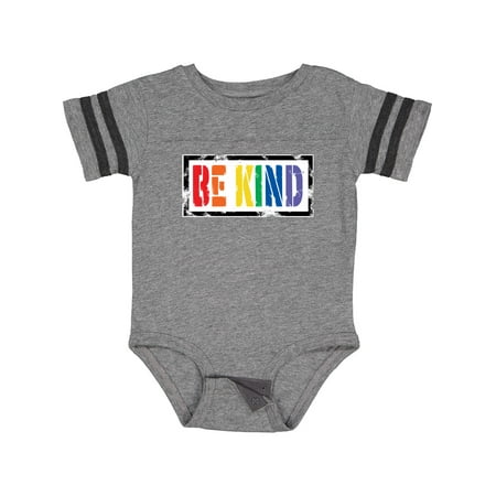 

Inktastic Be Kind Stencil LGBT Rainbow Gift Baby Boy or Baby Girl Bodysuit