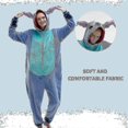 thumbnail image 2 of Snug Fit Unisex Adult Onesie Pajamas, Flannel Cosplay Animal One Piece Halloween Costume Sleepwear Homewear K, 2 of 3