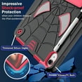 thumbnail image 3 of SaniMore Case for iPad 10th Generation 10.9" 2022, Screen Protector & Shoulder Strap & Hidden Bracket & Pen Slot Heavy Duty Protective Shockproof Hybird Shell, Black+Rose, 3 of 6