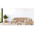 thumbnail image 3 of K-Living U-Shaped Reversible Sectional in Toscana Grey with USB Port and Accent Pillows, 3 of 6