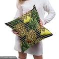 thumbnail image 5 of Ambesonne Pineapple Fabric by the Yard Upholstery, Tropical Fruit Summer Art, 3 Yards, Mustard Olive Green and Dusk, 5 of 5