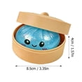 thumbnail image 3 of Glitter Dumpling Stress Relief Toy, Sparkling Bun Fidget with Steamer Box, Slow Rising Maltose Squeeze Toy for Anxiety, Cute Desk Decor & Sensory Gift, 3 of 9