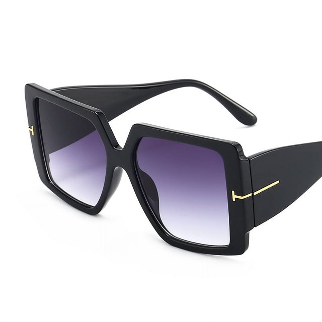 Gafas de sol cuadradas con montura grande, gafas de sol de moda europea y americana para mujer, gafas de sol de moda para hombre
