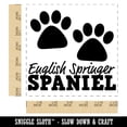 thumbnail image 2 of English Springer Spaniel Dog Paw Prints Fun Text Self-Inking Rubber Stamp Ink Stamper - Blue Ink - Large 1-1/2 Inch, 2 of 7