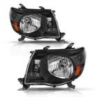 Fits 2005-2011 Toyota Tacoma Pickup Black Headlights Assembly Lamps Left Right