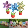 thumbnail image 2 of CIYISON 3Pcs Colorful Toy Flowerpots Small Windmills Decorative Ornament Desktops Decors Pinwheels Kindergarten Photo Props Gift, 2 of 9