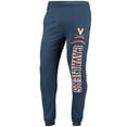 thumbnail image 4 of Men's Concepts Sport Navy/Heather Charcoal Virginia Cavaliers Meter Long Sleeve Hoodie Top & Jogger Pajama Set, 4 of 5