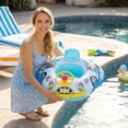 thumbnail image 6 of Baby Swimming Float Seat Inflatable Baby Pool Float Car Style Baby Swimming Ring with Steering Wheel Backrest Toddler Pool Float Age 1 to 4 Years 1PC, Blue, 6 of 8