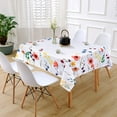 thumbnail image 6 of Sevenstars Spring Floral Tablecloth Summer Table Cloth White Rectangle Table Cover for Easter,Dinning,Kitchen, 60" x 84", 6 of 7