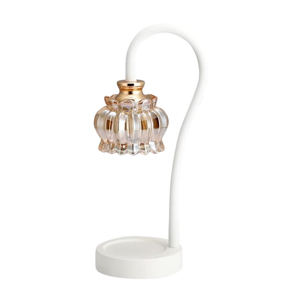 Lámpara de fusión ajustable, calentador de velas con enchufe estadounidense, luz nocturna nórdica para aceites esenciales, decoración de sala de estar y dormitorio. blanco