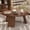 Walnut, variant on White 33.5" Modern Round Coffee Table, Circle Center Accent Table with Angled Legs for Small Spaces