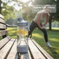 thumbnail image 5 of Sports Water Bottle with Tea Infuser 26 OZ Large Capacity Fitness Cup with Scale Marker Leakproof BPA Free Jug for Gym Outdoor (Gray), 5 of 7
