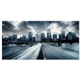 thumbnail image 2 of Ville avec Teinte Bleue - Impression sur Toile de Paysage Urbain, 2 of 3