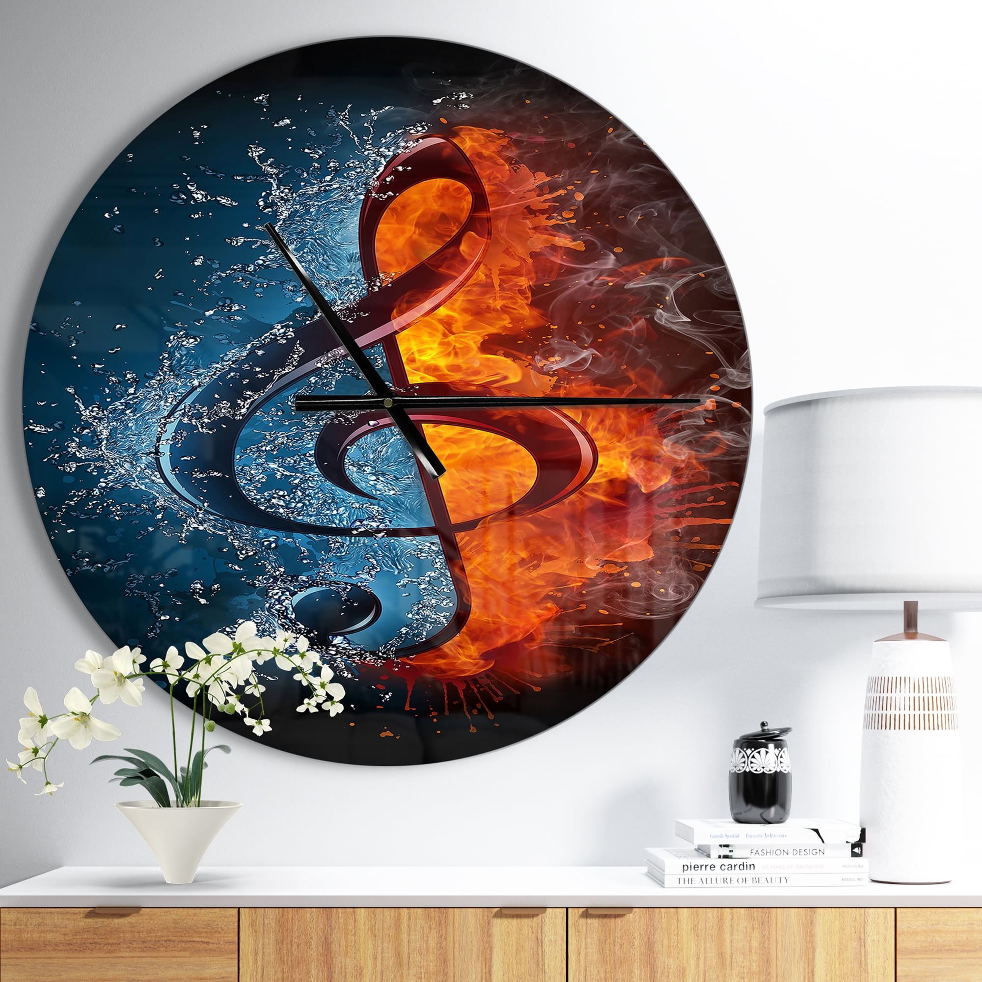Designart 'Treble Clef ' Modern Wall Clock