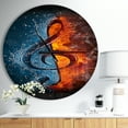 thumbnail image 2 of DesignArt Treble Clef Large Wall Clock, 2 of 2