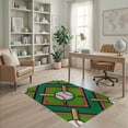 thumbnail image 2 of ODIKA Sport Design With Crossed Bats Ball And Stitched Seam Accents Baseball Field Stain Resistant Low Profile for Dorm Room, Small Living Apartment, 2 of 7