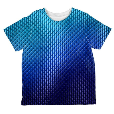 Halloween Blue Ice Dragon Scales Costume All Over Toddler T Shirt