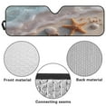 thumbnail image 6 of Uorisanigo Windshield Sun Shade, Beach Starfish Print Front Window unshade Windshield for 2018-2024 Wrangler JL 1997-2006 Wrangler JT, Front Window Sun Visor Blocks for UV and Heat, 6 of 7