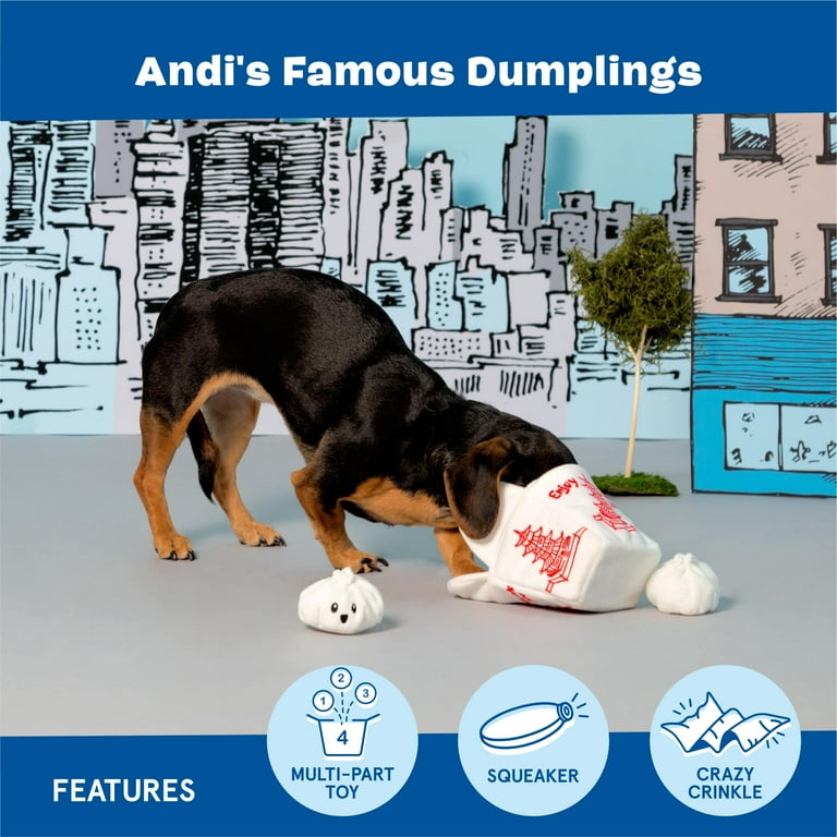 BARK Andi's Famous Dumplings Plush Dog Toy