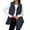 Navy, variant on Hueook Jackets for Women Trendy Women's Loose Solid Color Casual Lapel with Button Jacket Tops Coffee L
