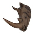 thumbnail image 3 of Estatua de cabeza de Animal, adorno realista montado en la pared, figurita de cabeza de Animal para oficina, granja, comedor, decoración coleccionable Marrón Macarena Escultura de pared, 3 of 8