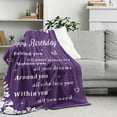 thumbnail image 2 of Birthday Gifts for Women Her Mom Grandma Daughter Purple Blanket Gifts for Women Happy Birthday Gifts 16th 18th 21st 50th Birthday Gifts for Her Bday Gifts for Women Unique Best Birthday Gift Ideas, 2 of 6