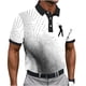 thumbnail image 2 of Blusa y camisa de manga corta con cuello vuelto para hombre, blusa informal con botones y estampado geométrico, blusa de manga corta con cuello vuelto para hombre, 2 of 5