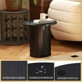 thumbnail image 3 of Small 15.7" Round Side Table Circle End Table Nightstand Farmhouse for Small Spaces Living Room,Bedroom(Black), 3 of 8